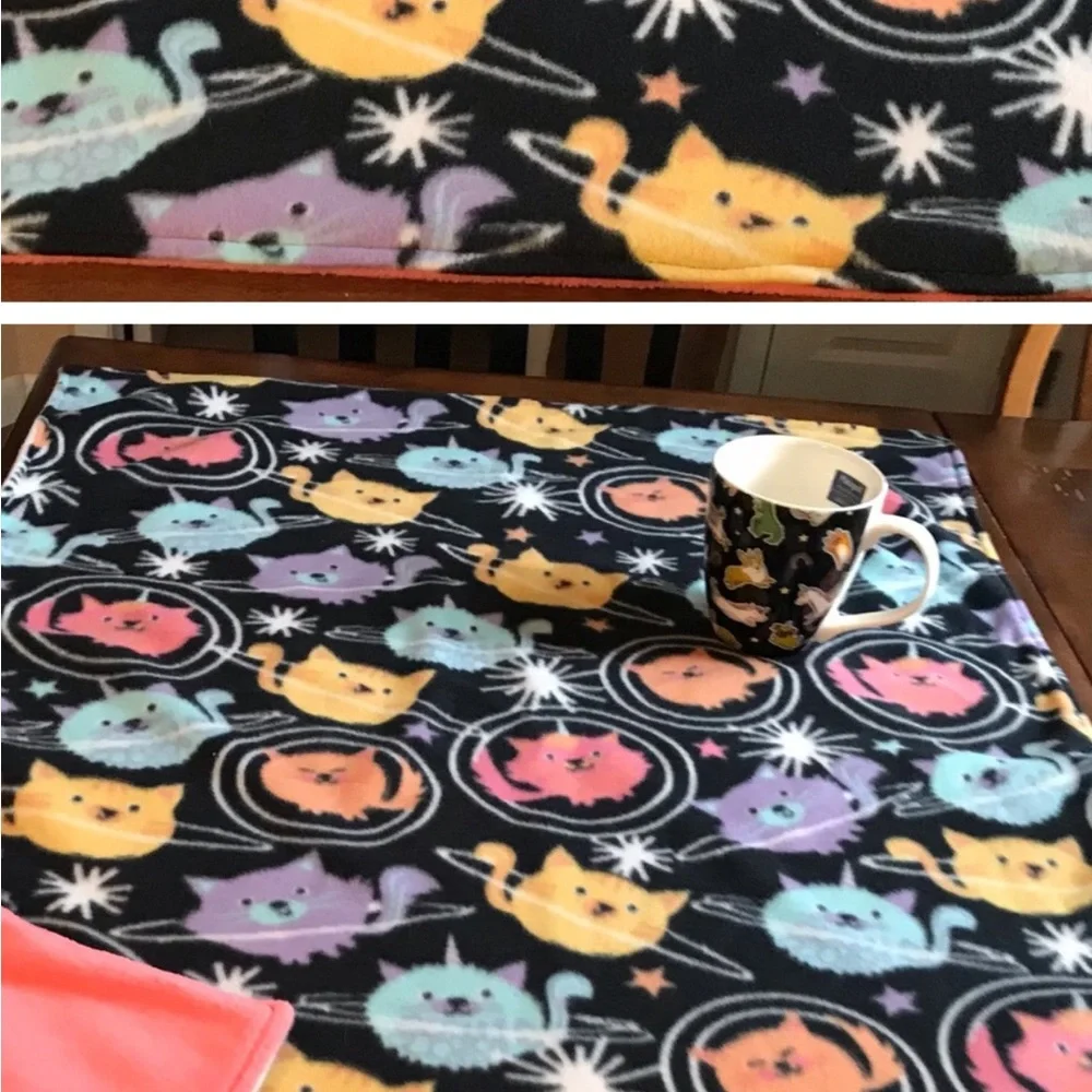 Space Kitties Fleece blanket & cup